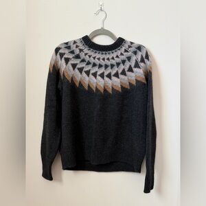 360 Sweater Italian Yarn - Textured Knit in Black and Gray